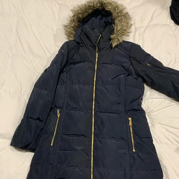 Navy blue Michael Kors winter coat
